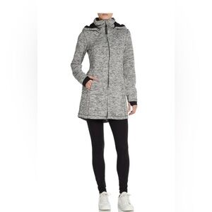 Calvin Klein women’s Gray & Black Cozy Fleece Jacket Size Small